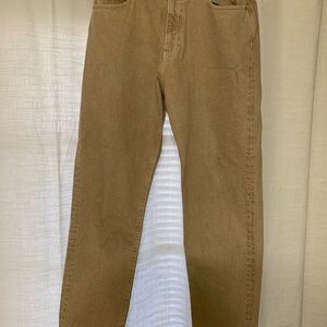 Zara Tan Straight Leg Jeans